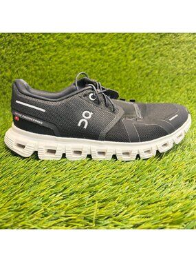 On Cloud 6 Womens Size 7 Black White Athletic Walking Slip-On Shoes Sneakers